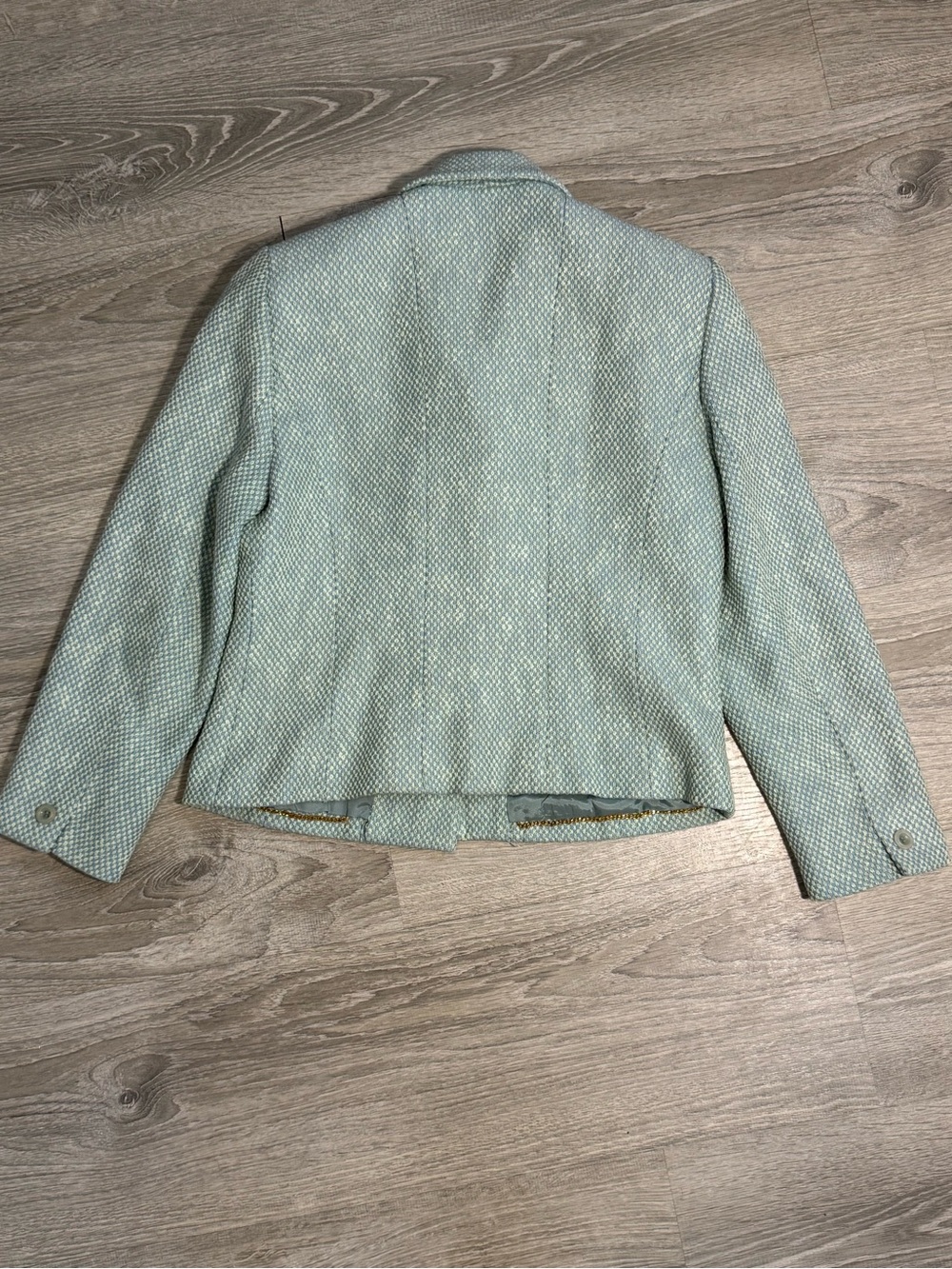 Vintage Carlisle Wool blend Sage Green Blazer and Skirt Set - classy old money - Picture 5 of 12